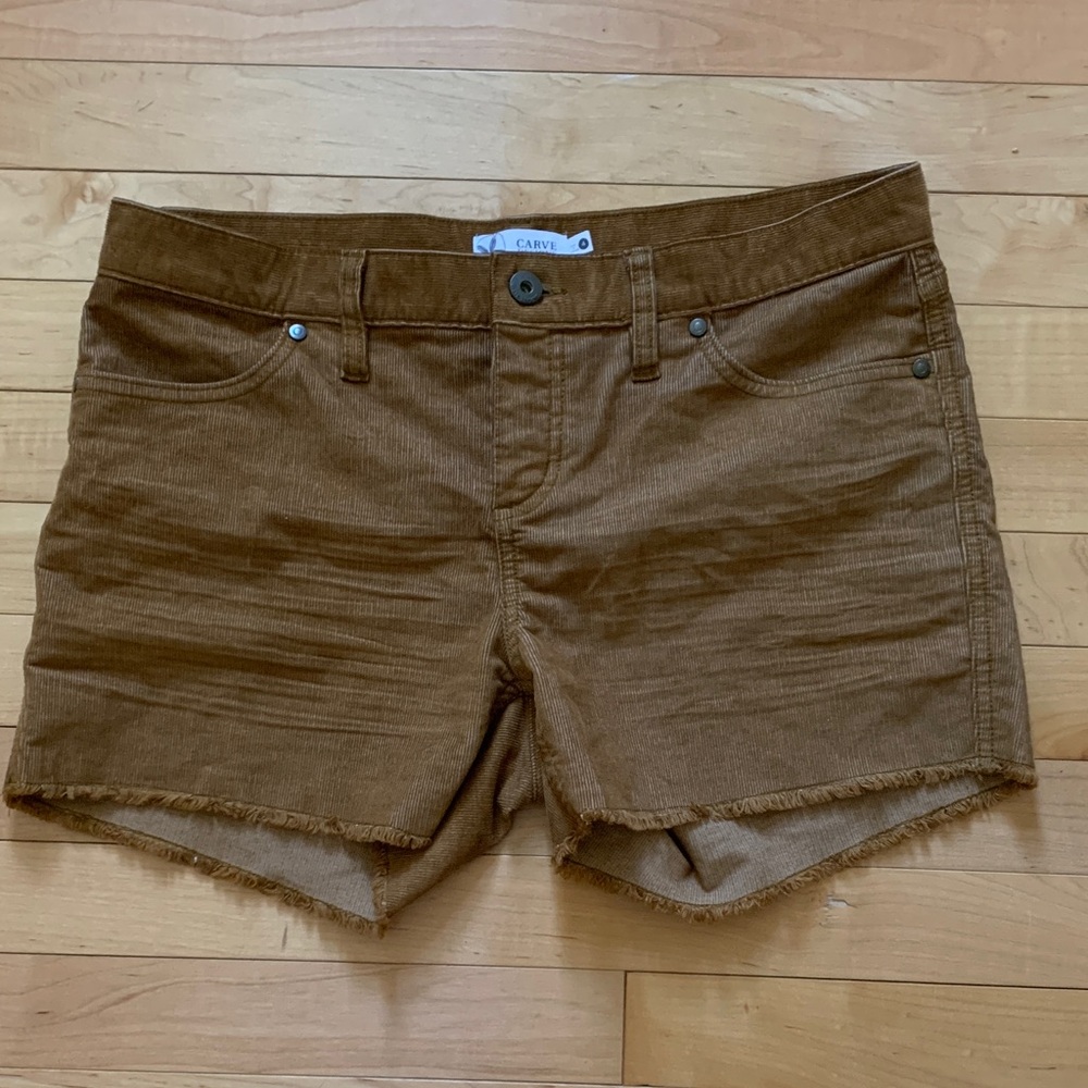 Carve Designs Women's Brown Corduroy Cutoff Shorts